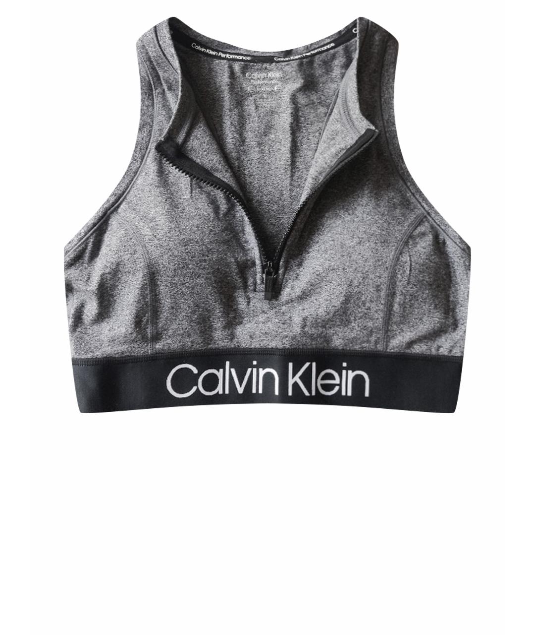 CALVIN KLEIN Серая хлопковая майка, фото 1