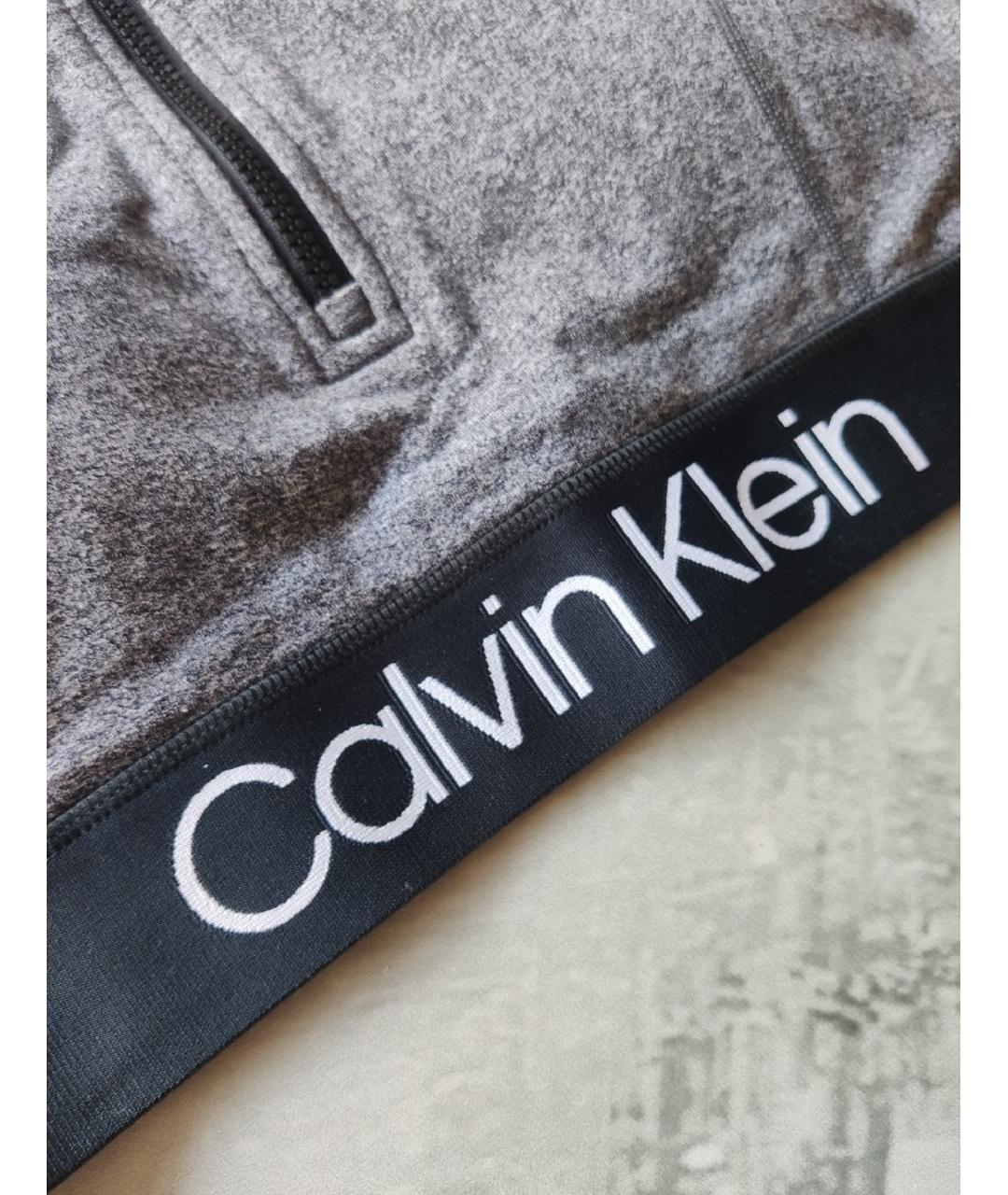 CALVIN KLEIN Серая хлопковая майка, фото 7