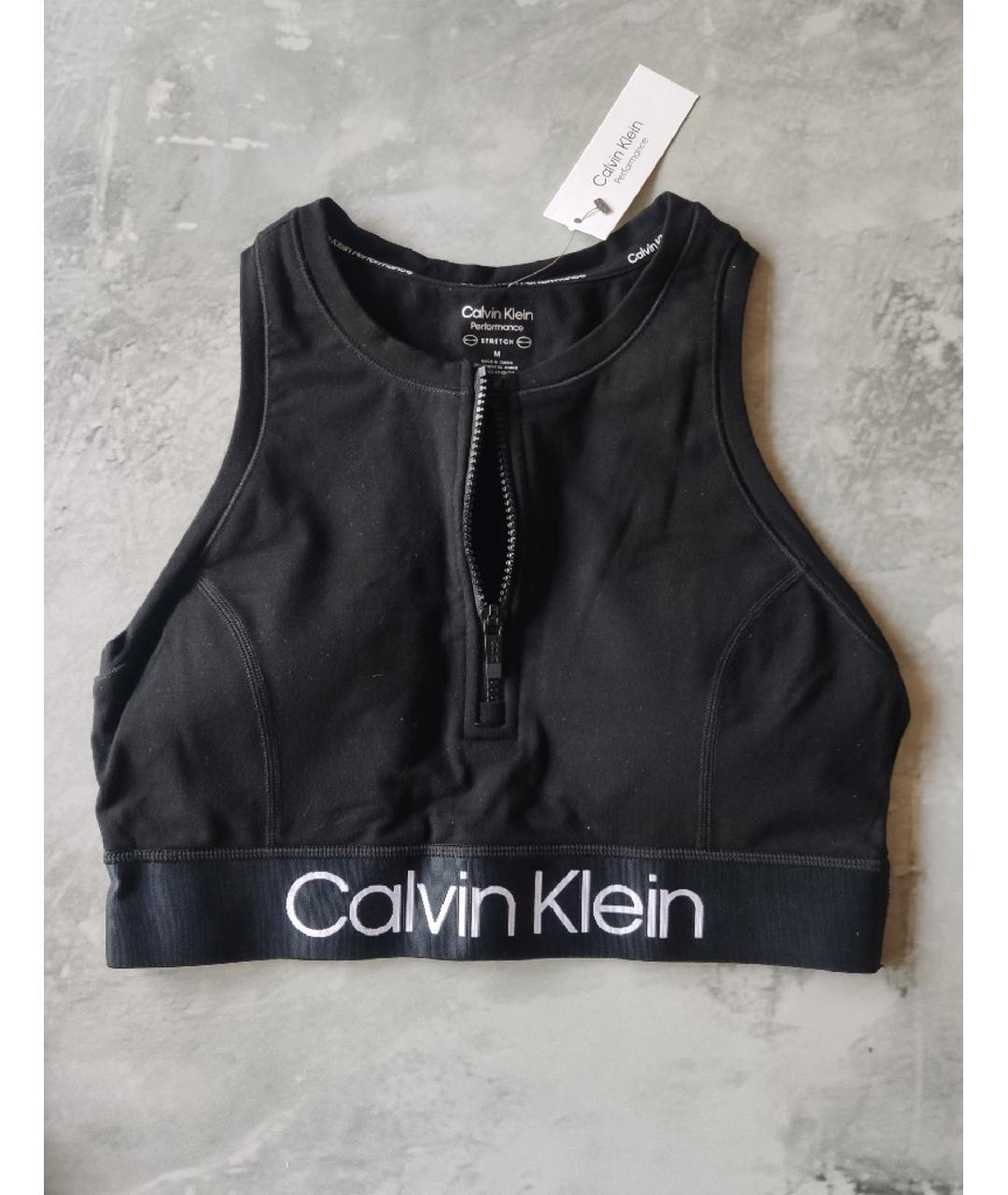 CALVIN KLEIN Черная хлопковая майка, фото 6