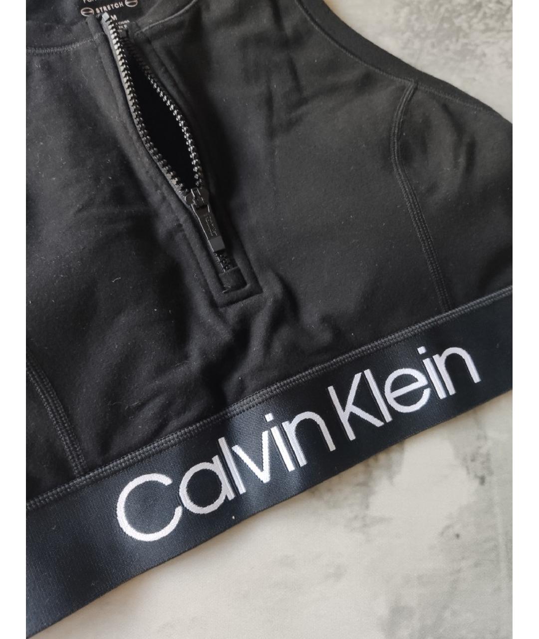 CALVIN KLEIN Черная хлопковая майка, фото 3