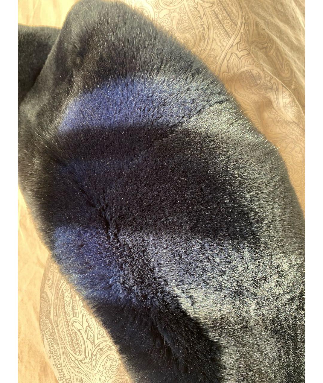 SALVATORE FERRAGAMO Темно-синее шерстяное пальто, фото 5