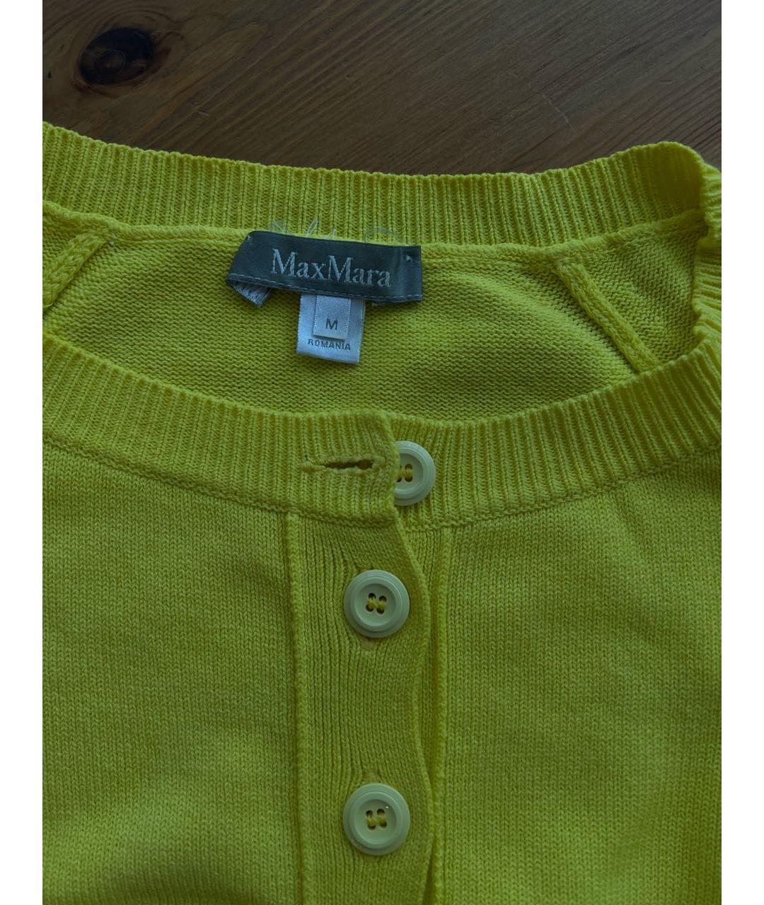 'S MAX MARA Желтый вискозный джемпер / свитер, фото 3