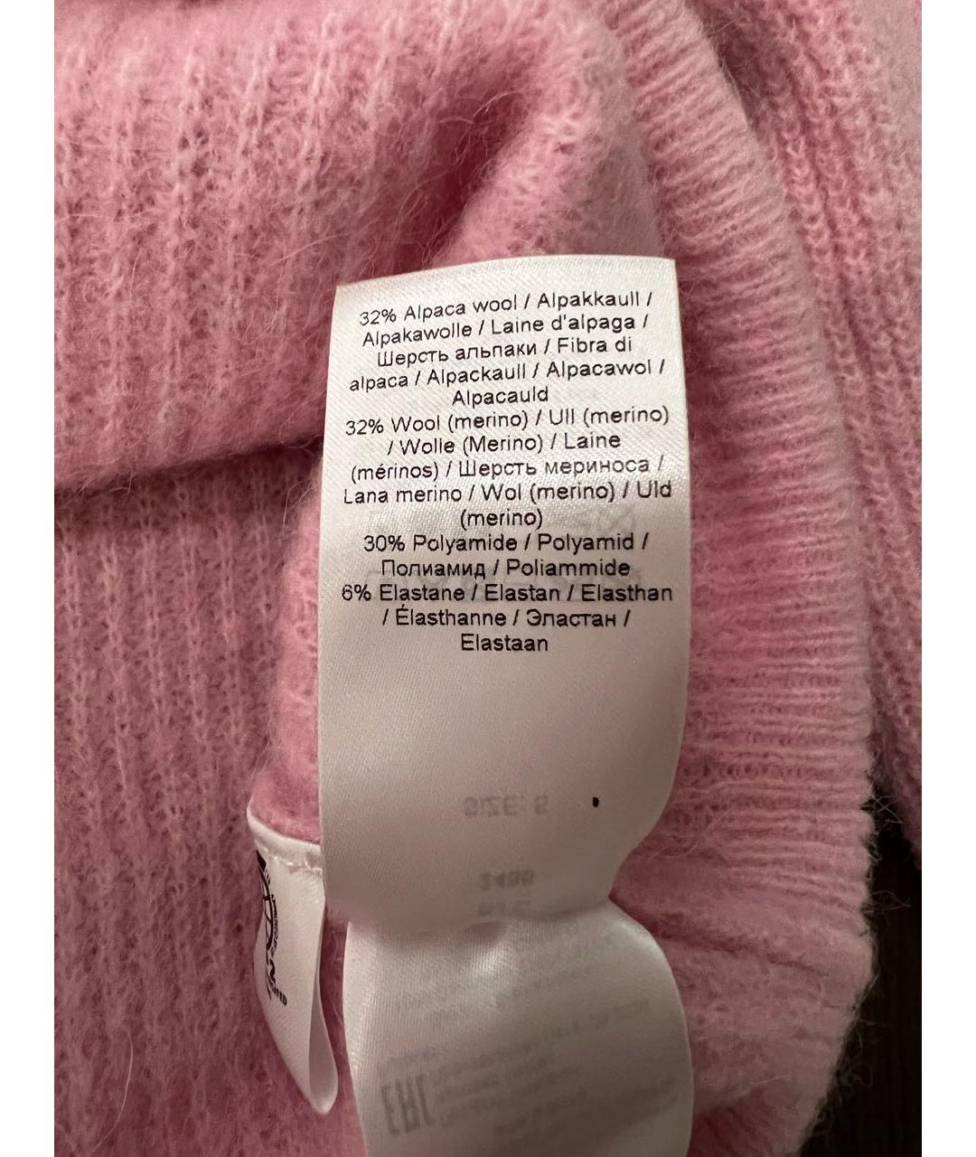 GANNI Розовый шерстяной джемпер / свитер, фото 7