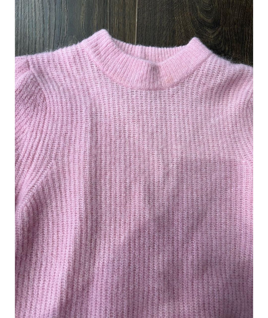 GANNI Розовый шерстяной джемпер / свитер, фото 3