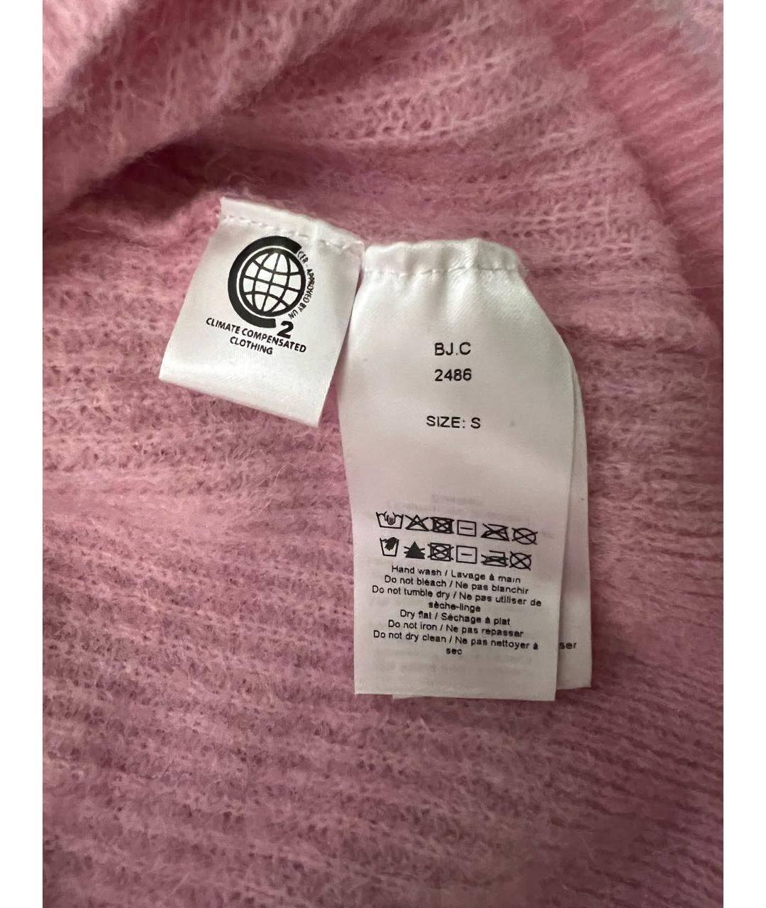 GANNI Розовый шерстяной джемпер / свитер, фото 6