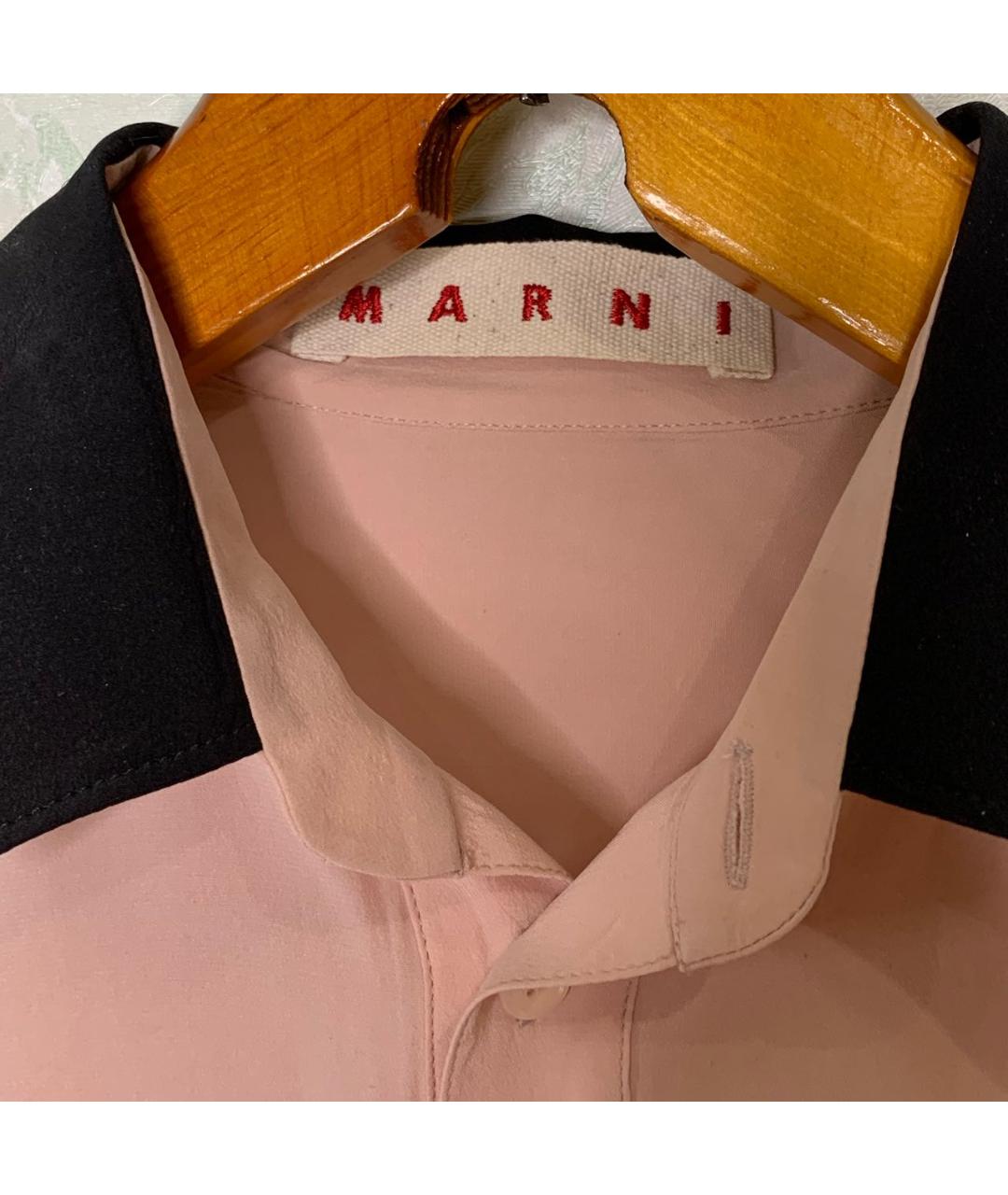 MARNI Розовая шелковая рубашка, фото 3