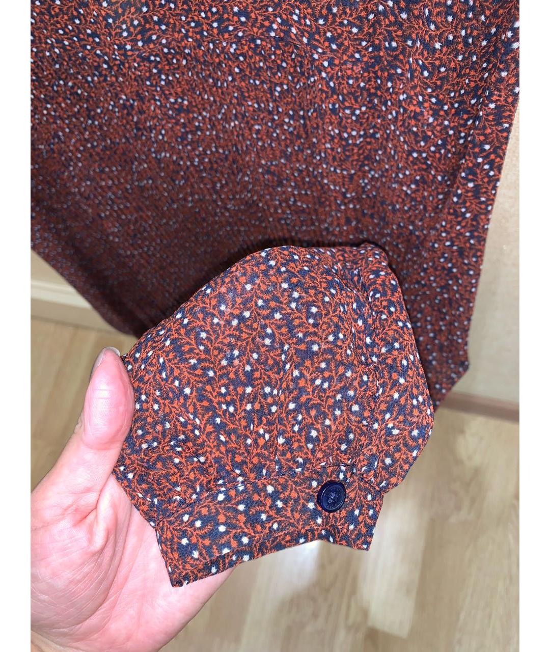 MICHAEL KORS Бордовая шифоновая блузы, фото 7