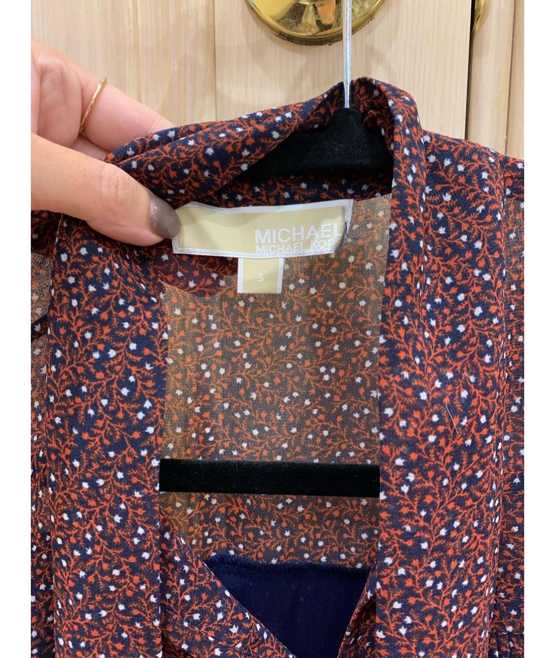 MICHAEL KORS Бордовая шифоновая блузы, фото 3