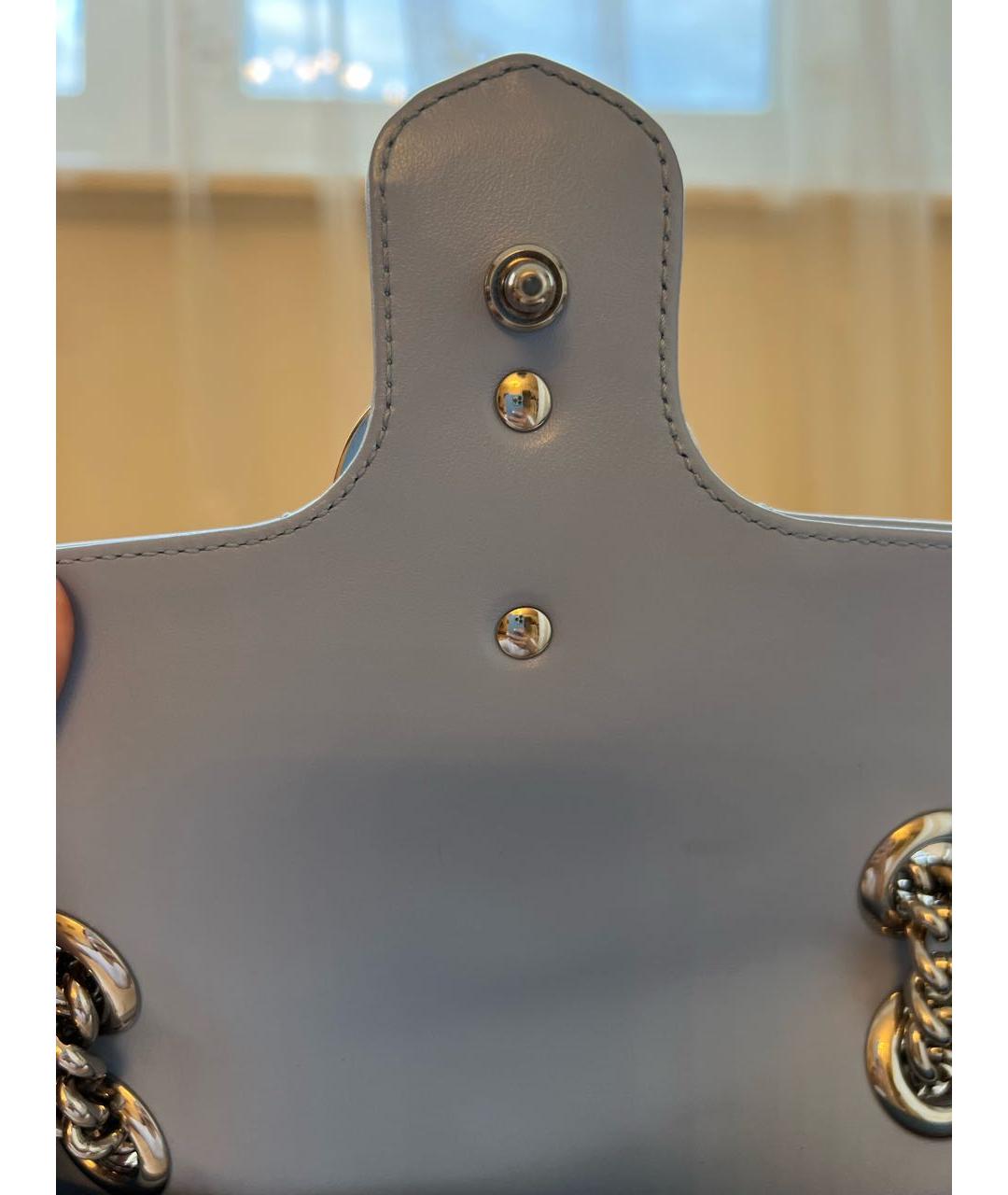 GUCCI Голубая кожаная сумка через плечо, фото 7