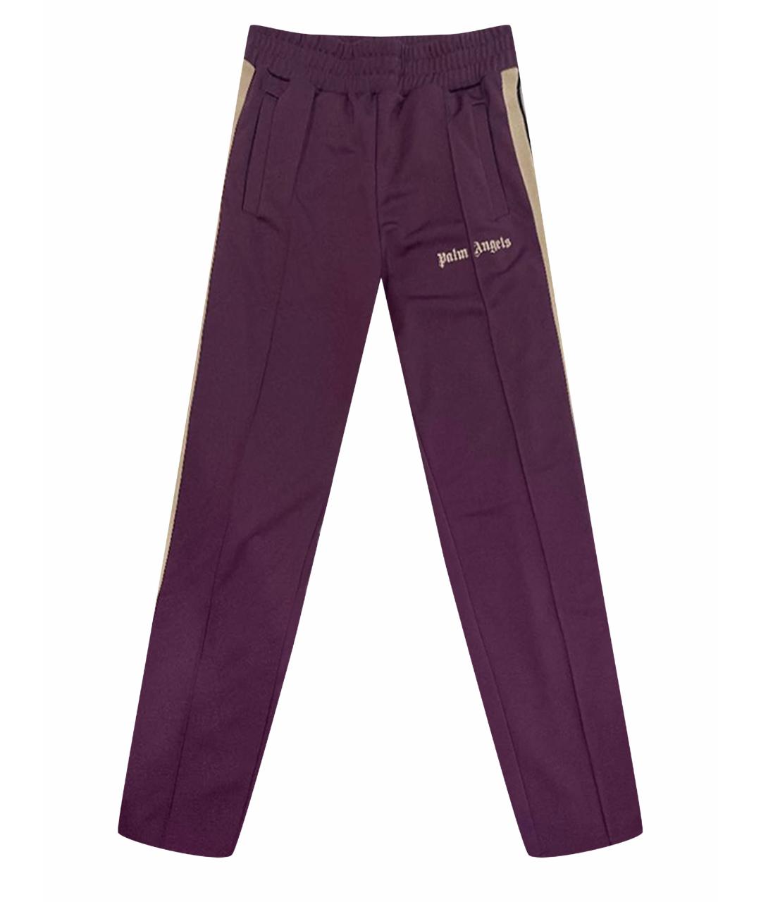 PALM ANGELS Фиолетовые полиэстеровые повседневные брюки, фото 1