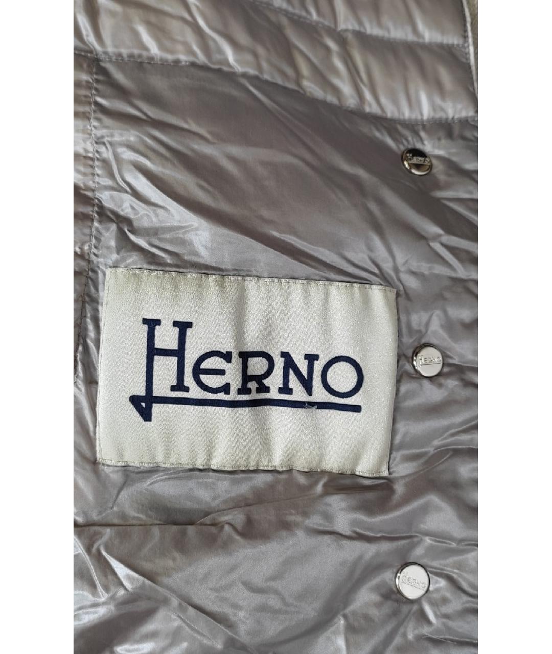 HERNO Белая полиэстеровая куртка, фото 4