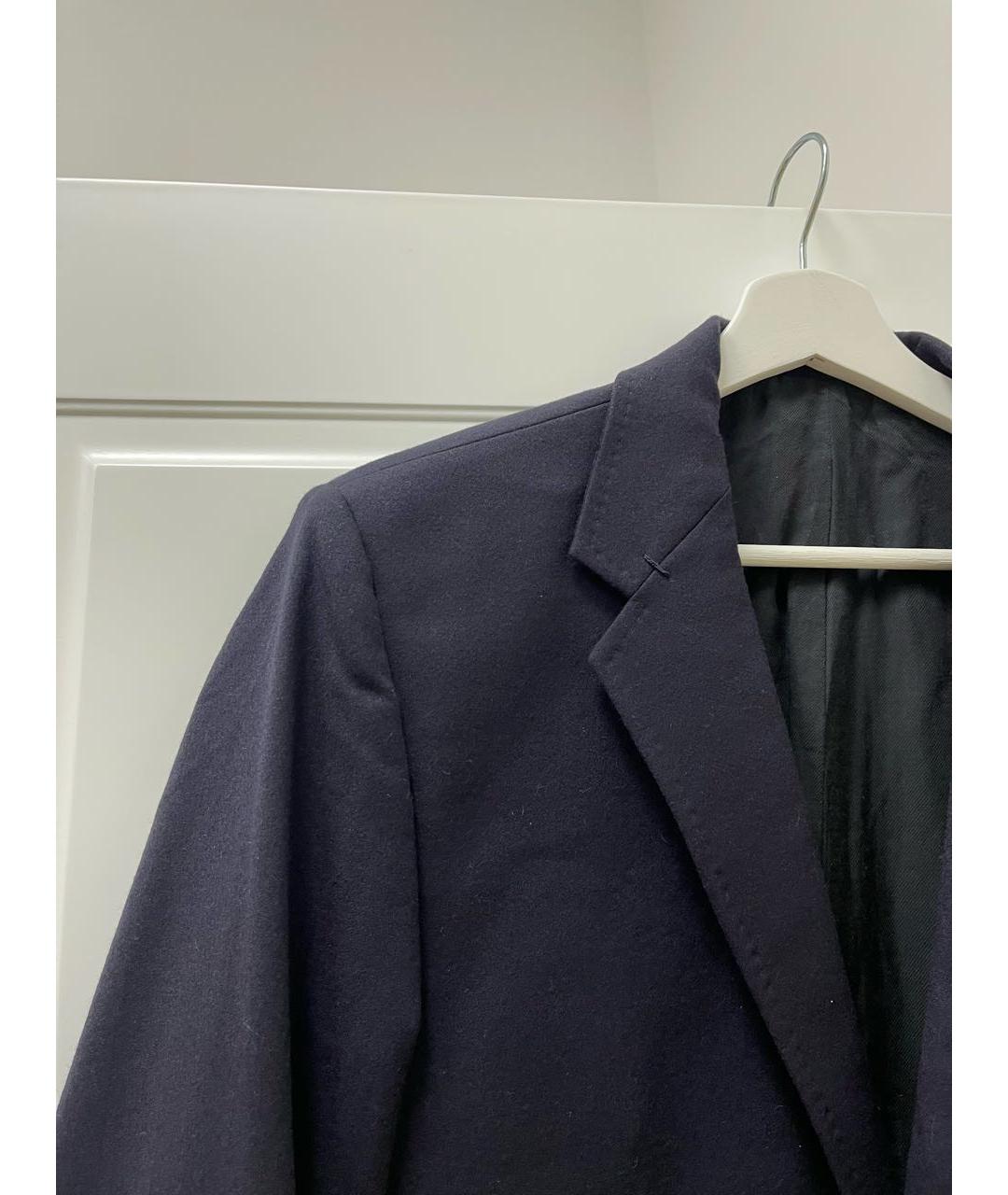 ANN DEMEULEMEESTER Темно-синий шерстяной пиджак, фото 2