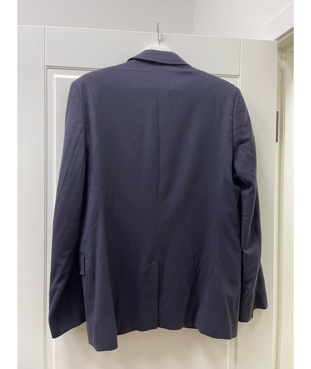 ANN DEMEULEMEESTER Темно-синий шерстяной пиджак, фото 6