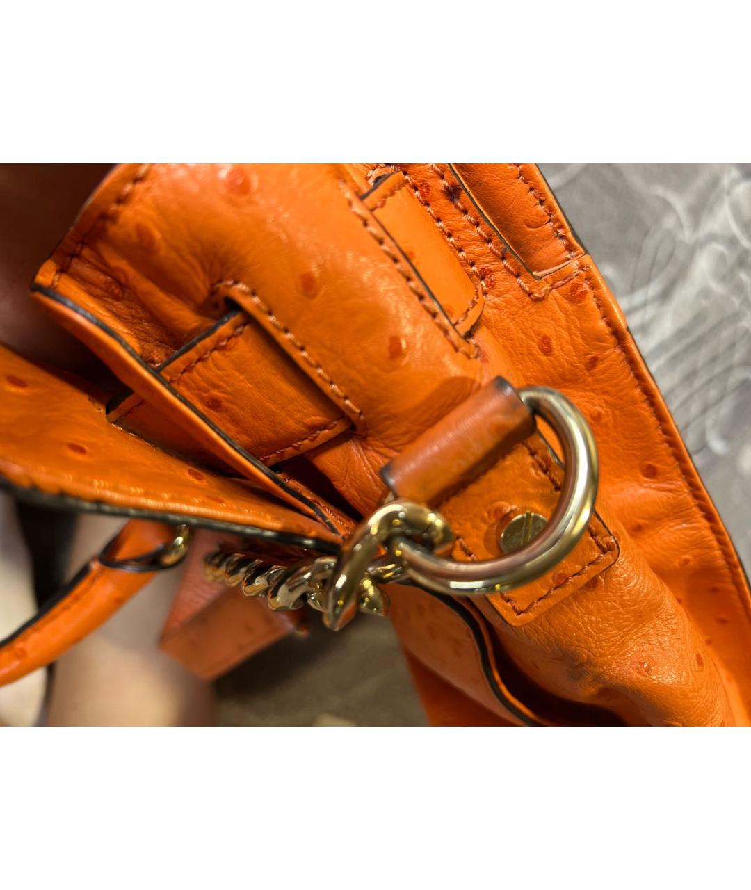MICHAEL KORS Оранжевая сумка тоут из экзотической кожи, фото 5
