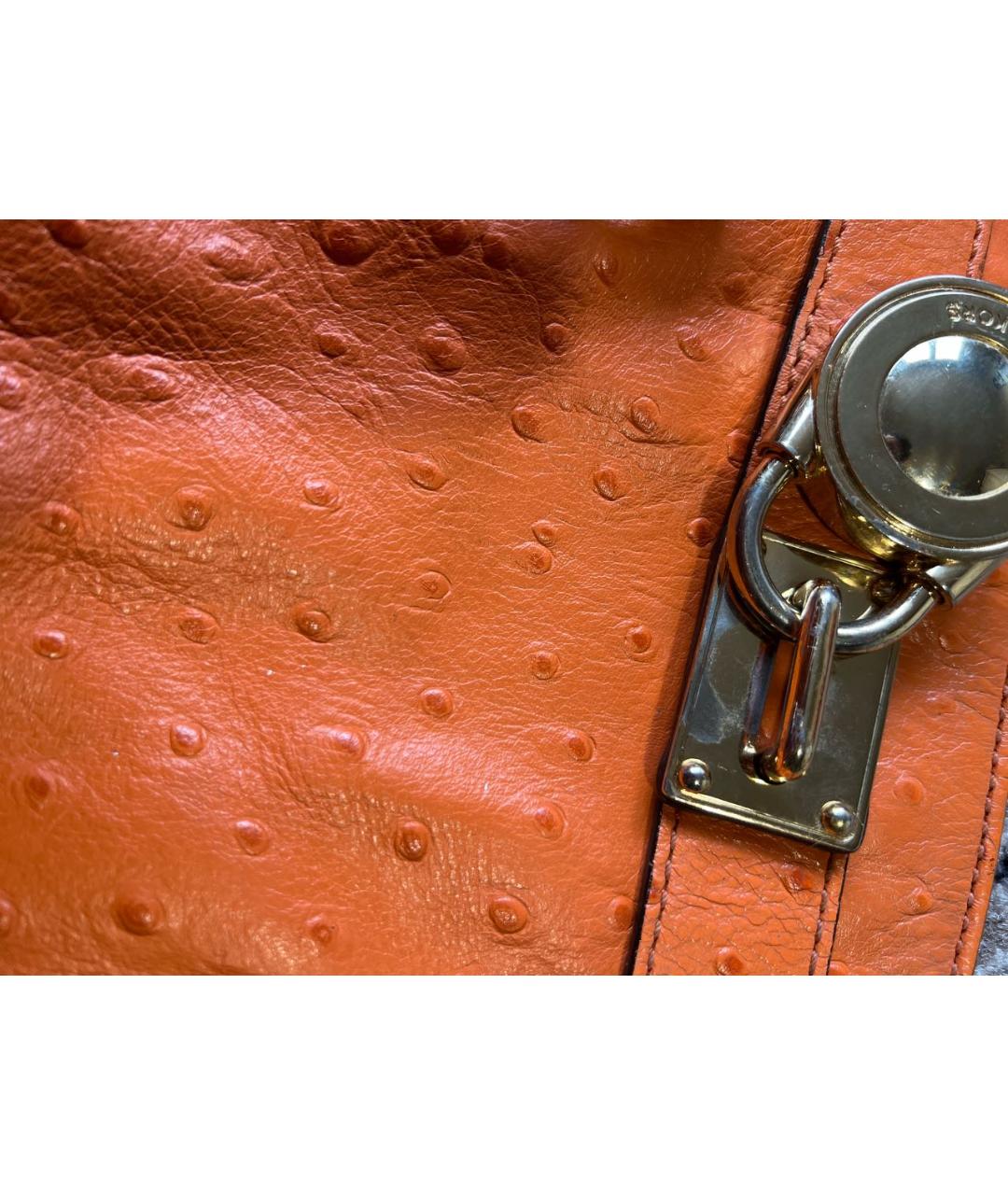 MICHAEL KORS Оранжевая сумка тоут из экзотической кожи, фото 4