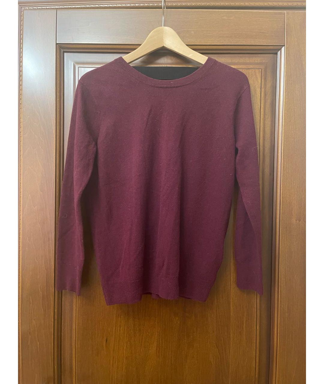SANDRO Бордовый шерстяной джемпер / свитер, фото 6