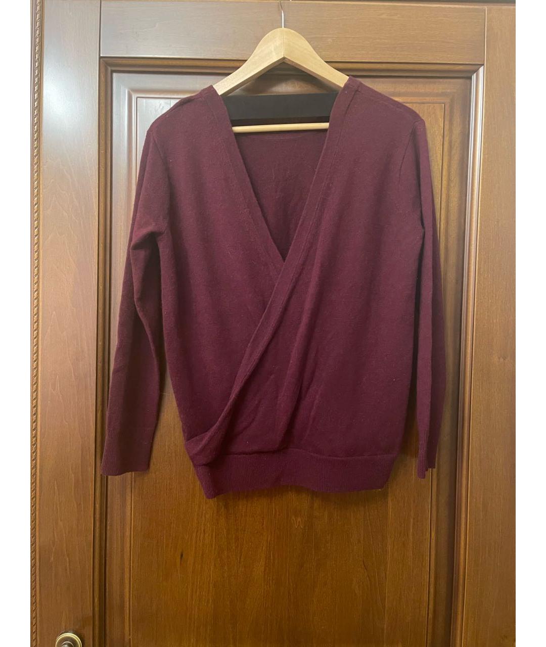SANDRO Бордовый шерстяной джемпер / свитер, фото 2