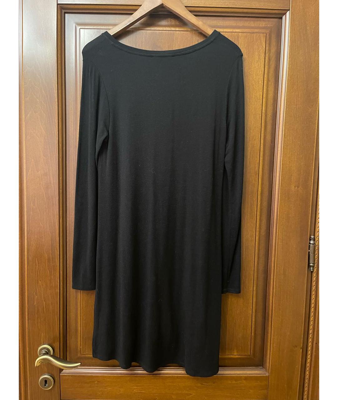 AMERICAN VINTAGE Черное вискозное повседневное платье, фото 2