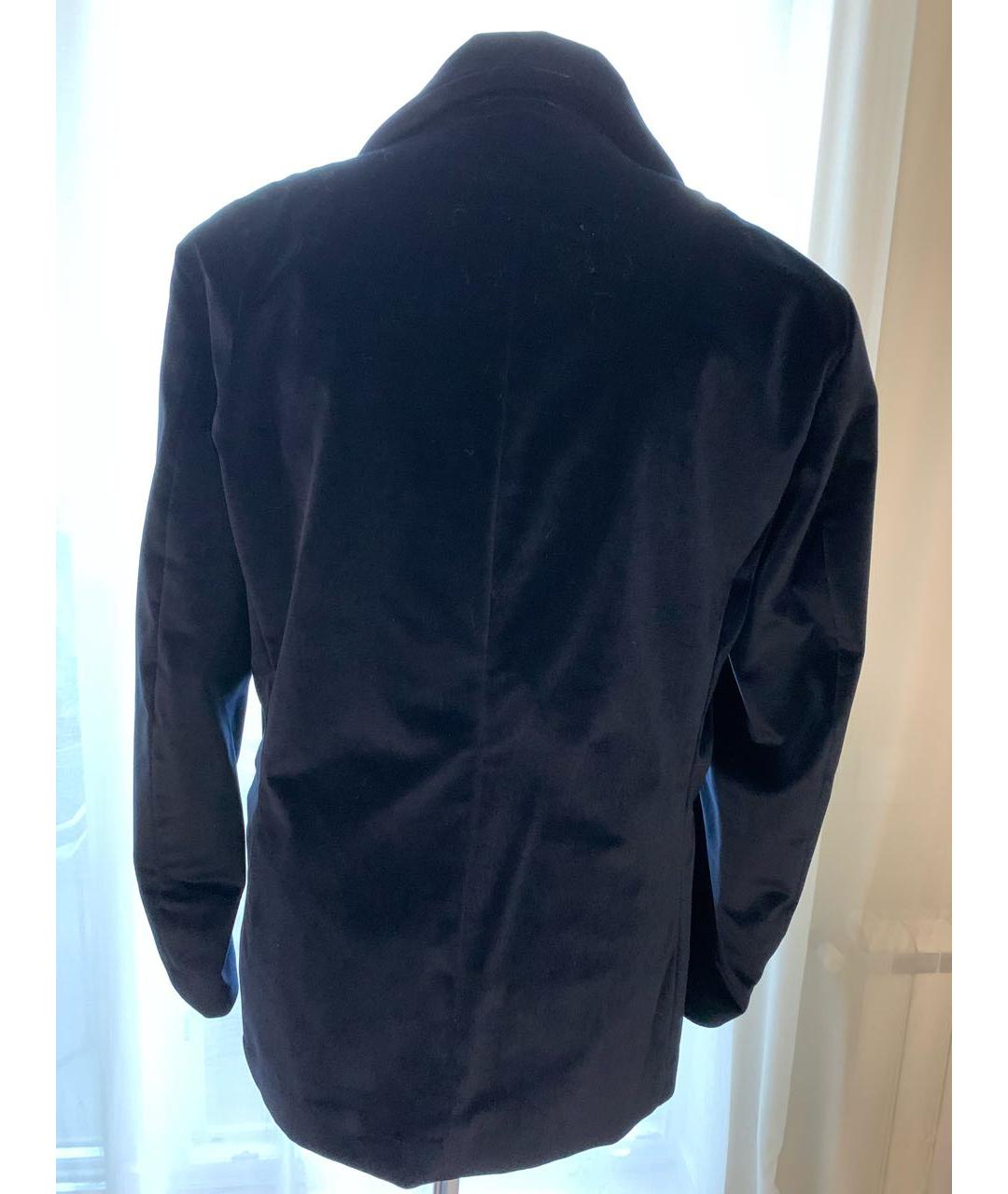 ARMANI COLLEZIONI Темно-синяя бархатная куртка, фото 3
