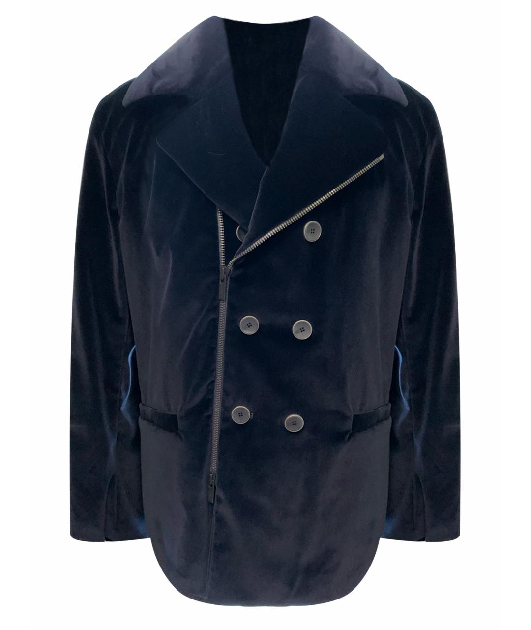 ARMANI COLLEZIONI Темно-синяя бархатная куртка, фото 1