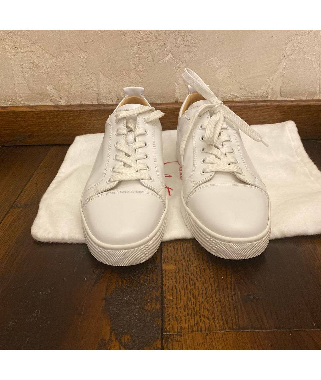 CHRISTIAN LOUBOUTIN Белые кожаные низкие кроссовки / кеды, фото 2