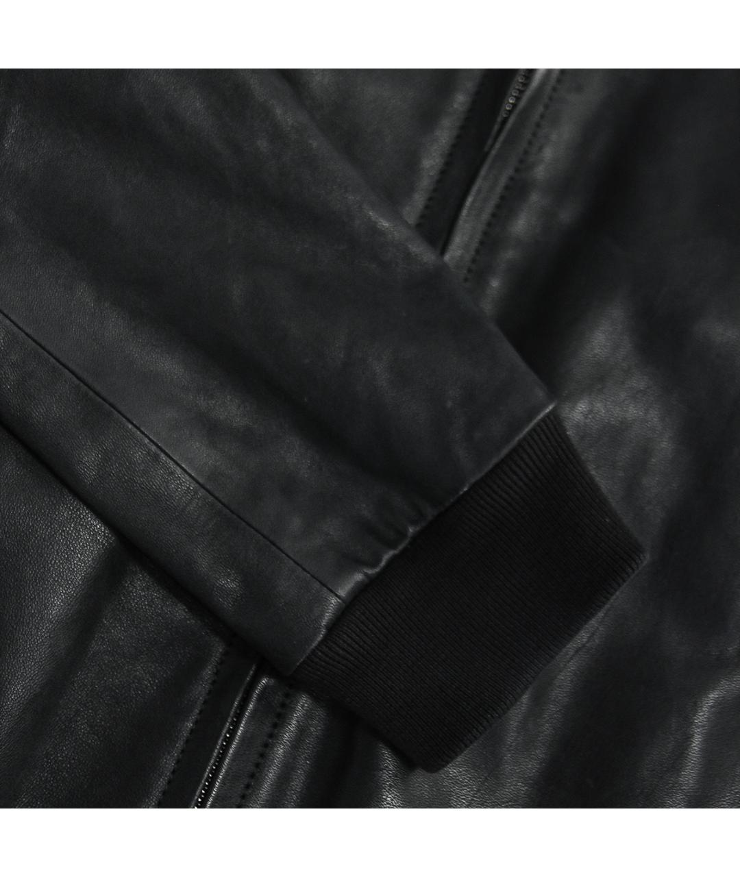 BORIS BIDJAN Черная кожаная куртка, фото 4