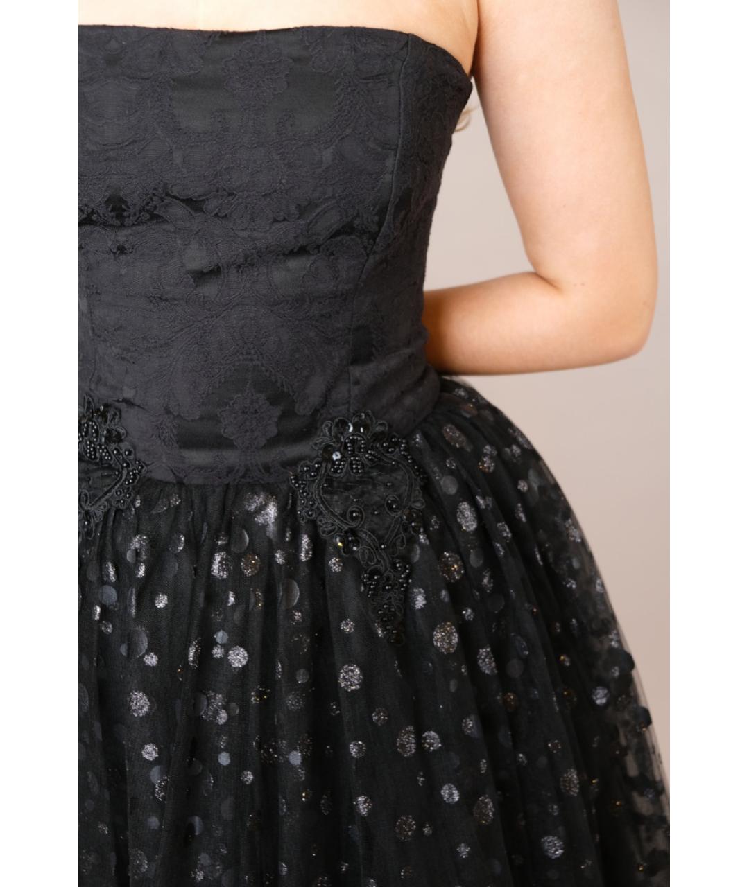 LOYD/FORD Черное шифоновое вечернее платье, фото 5
