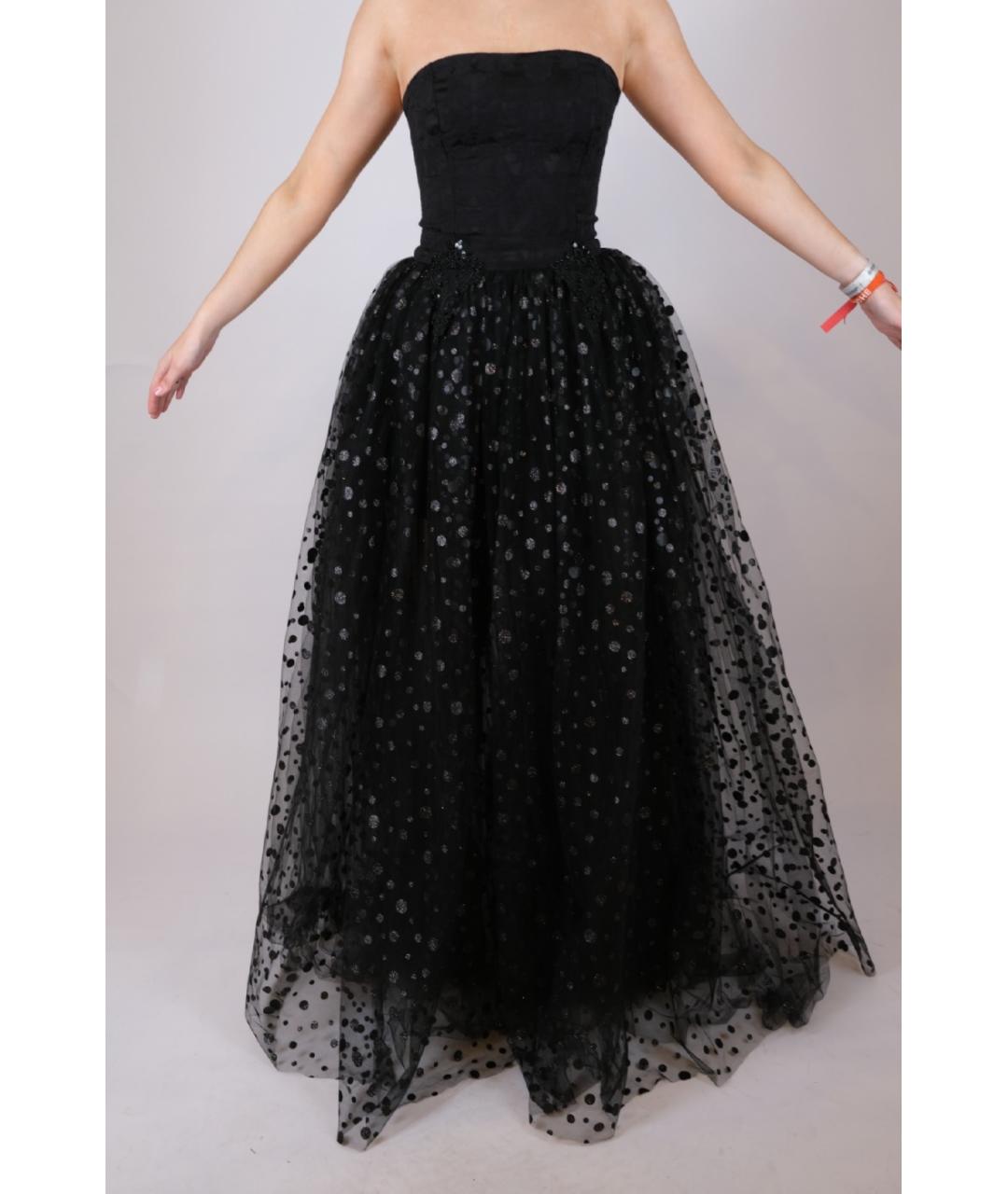 LOYD/FORD Черное шифоновое вечернее платье, фото 6