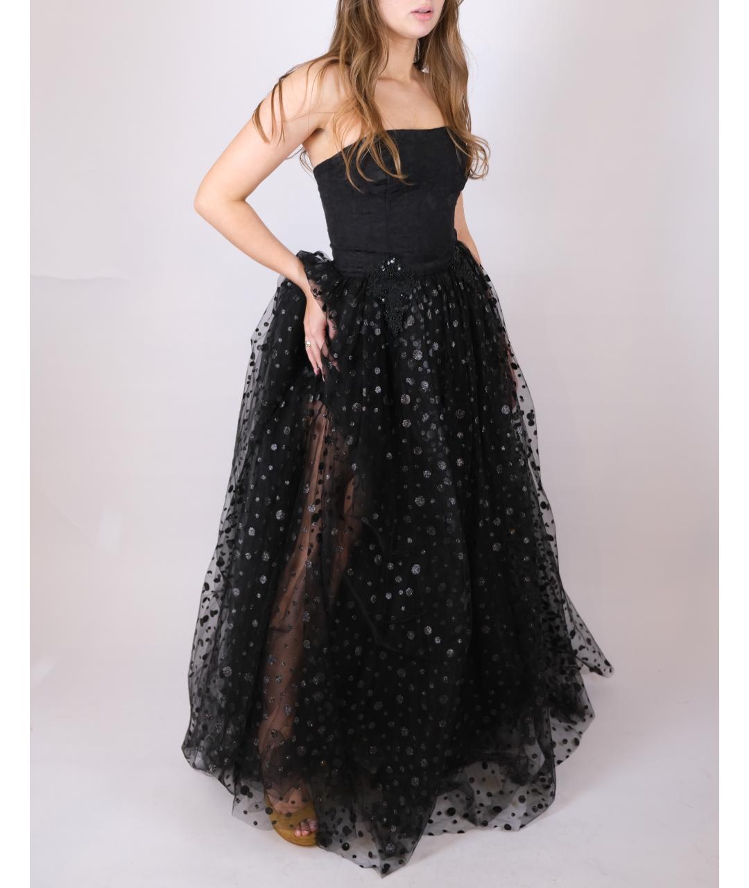 LOYD/FORD Черное шифоновое вечернее платье, фото 4