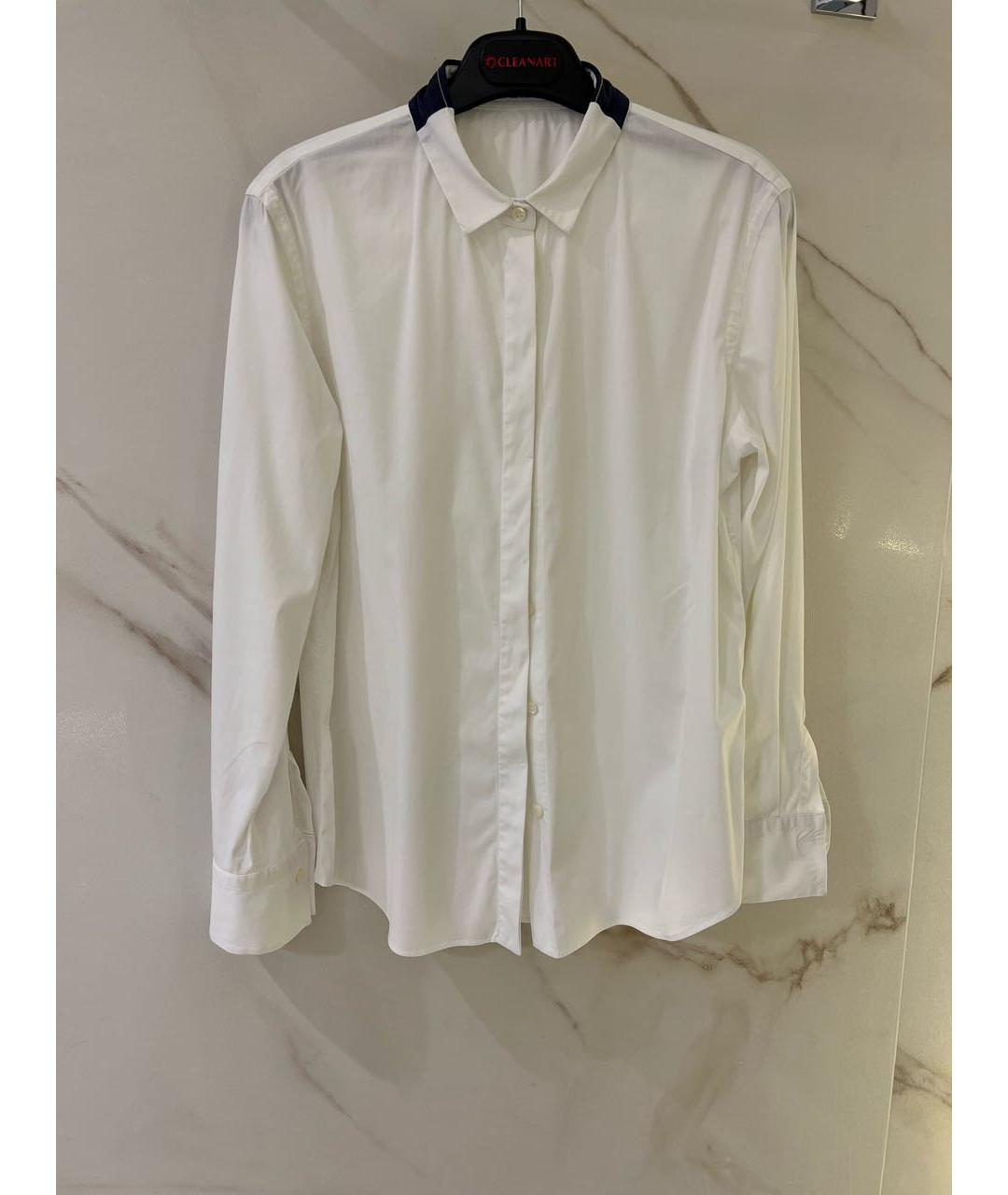 BRUNELLO CUCINELLI Белая хлопко-эластановая рубашка, фото 5