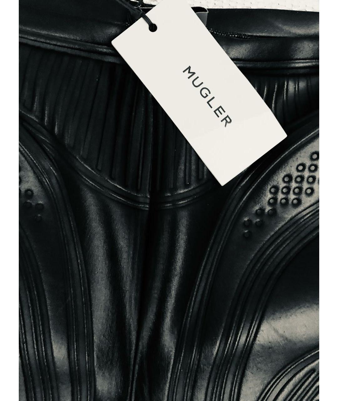 MUGLER Черные полиэстеровые шорты, фото 3