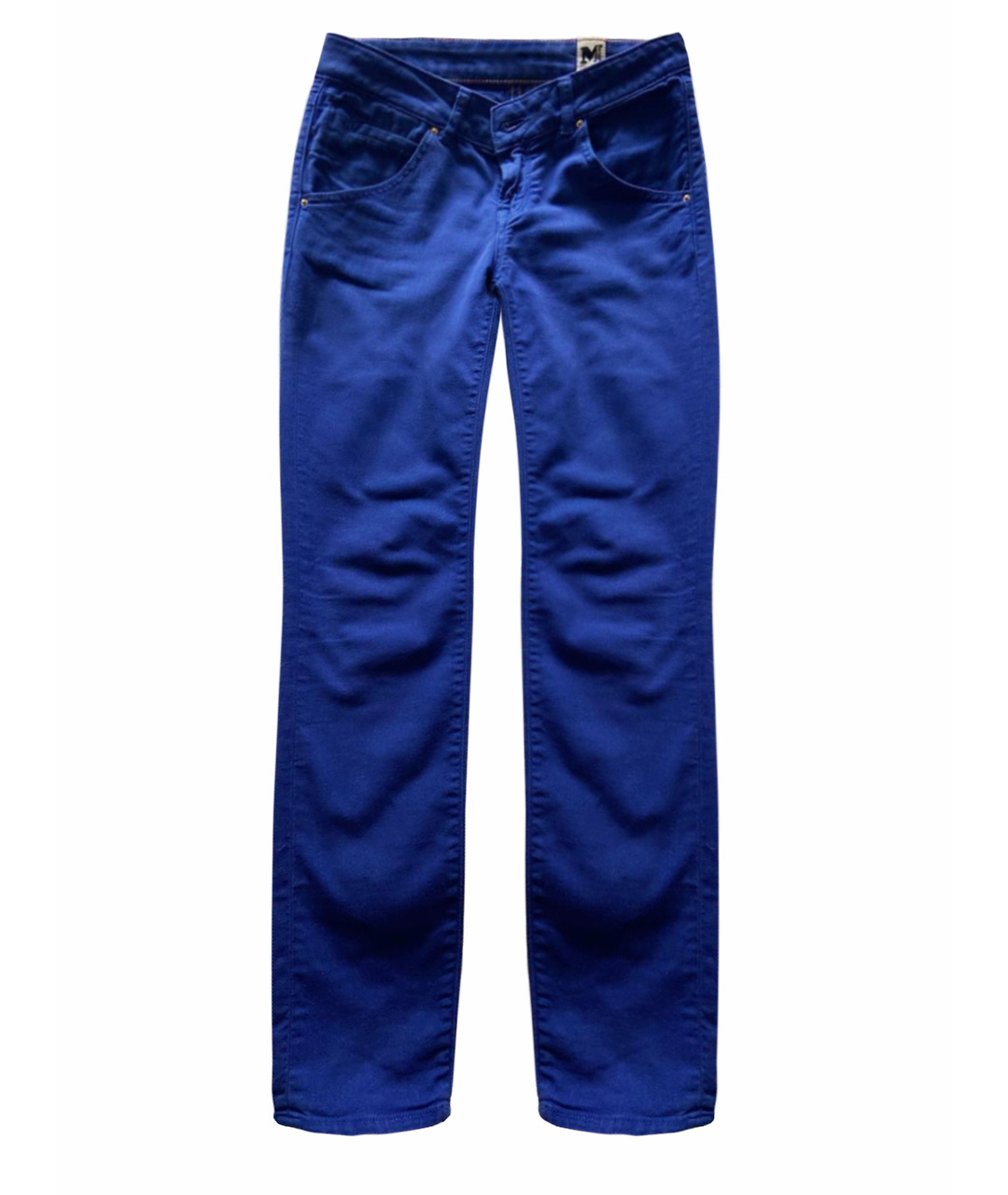 M MISSONI Синие хлопко-эластановые прямые джинсы, фото 1