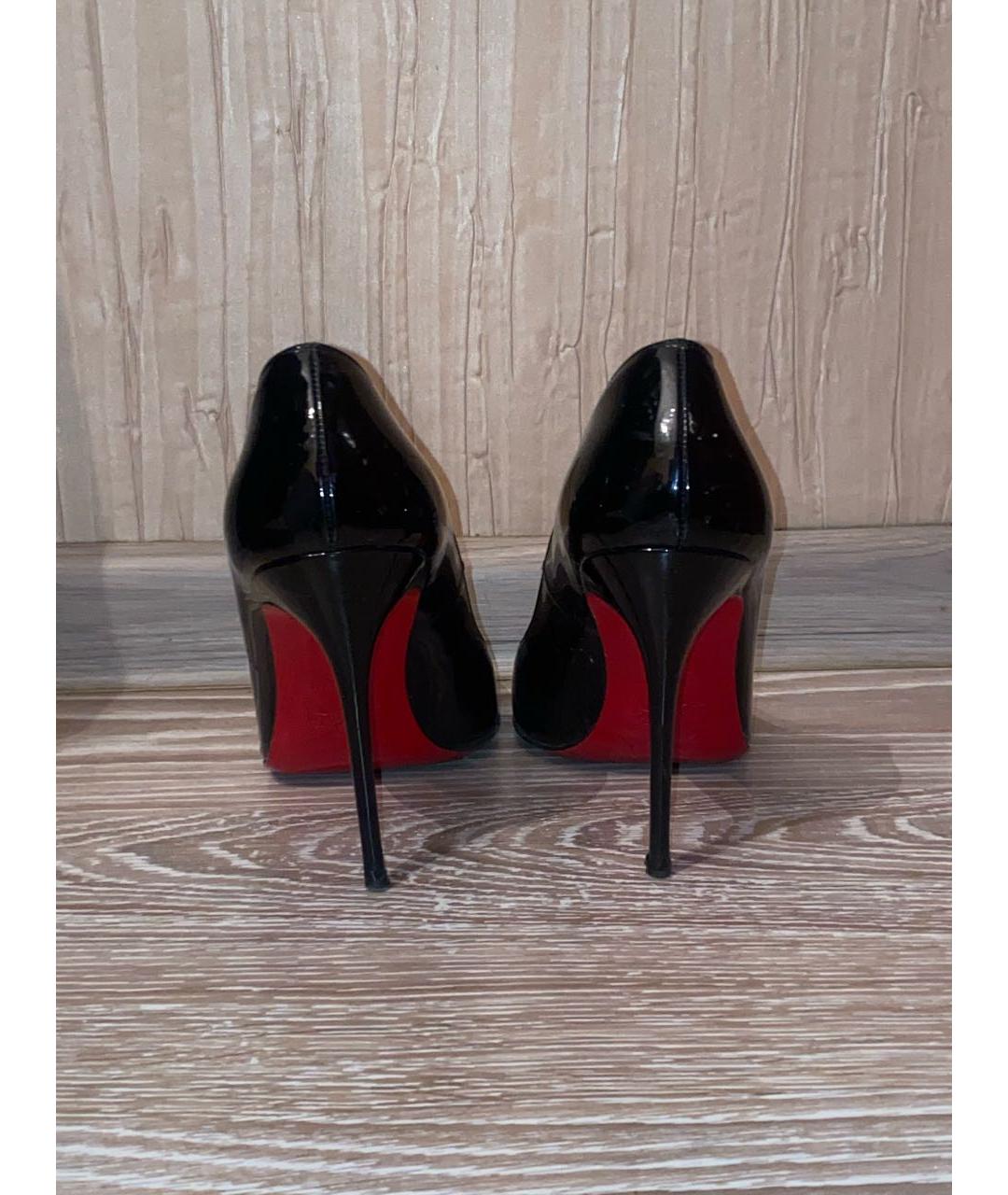 CHRISTIAN LOUBOUTIN Черные туфли из лакированной кожи, фото 4