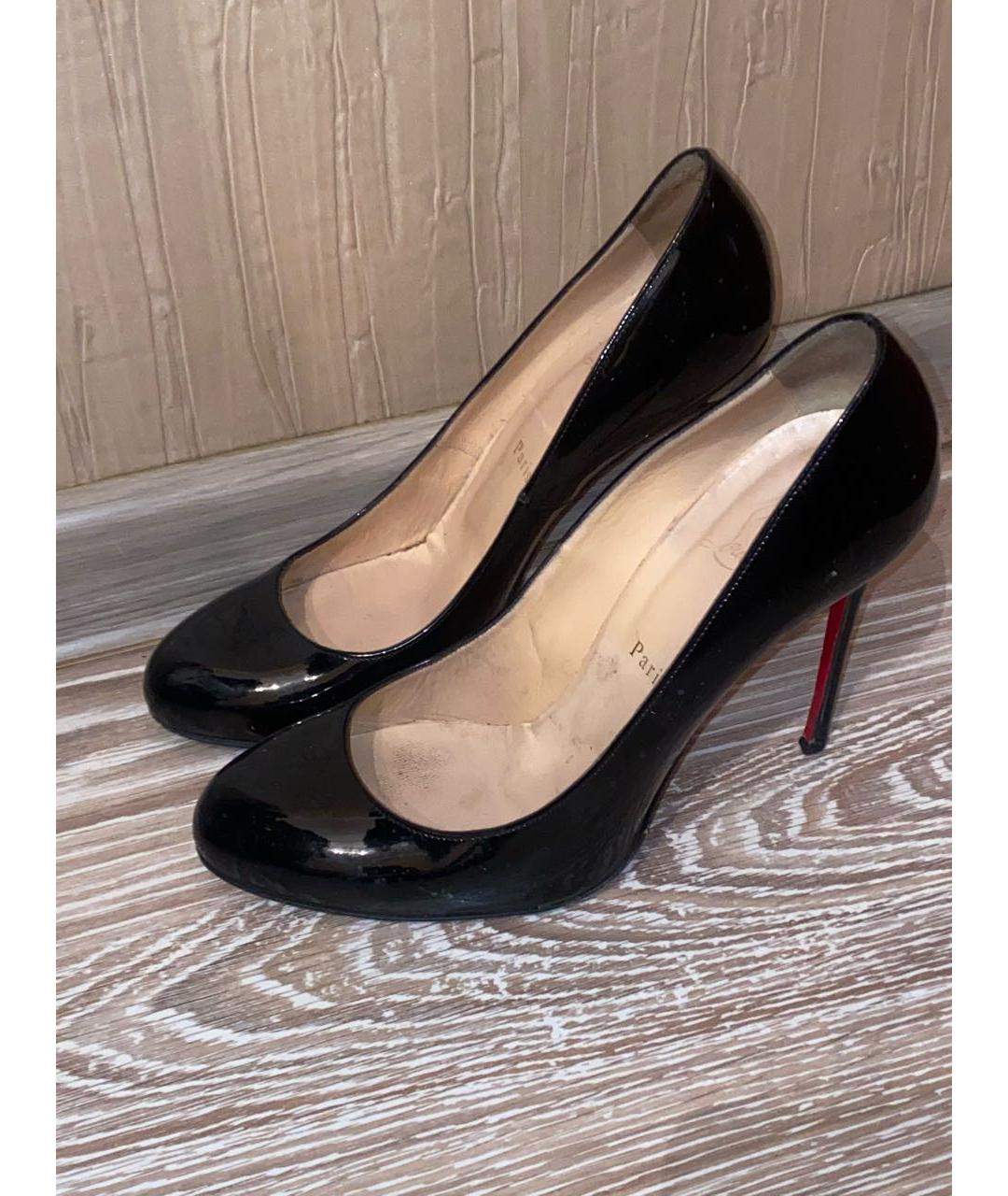 CHRISTIAN LOUBOUTIN Черные туфли из лакированной кожи, фото 3