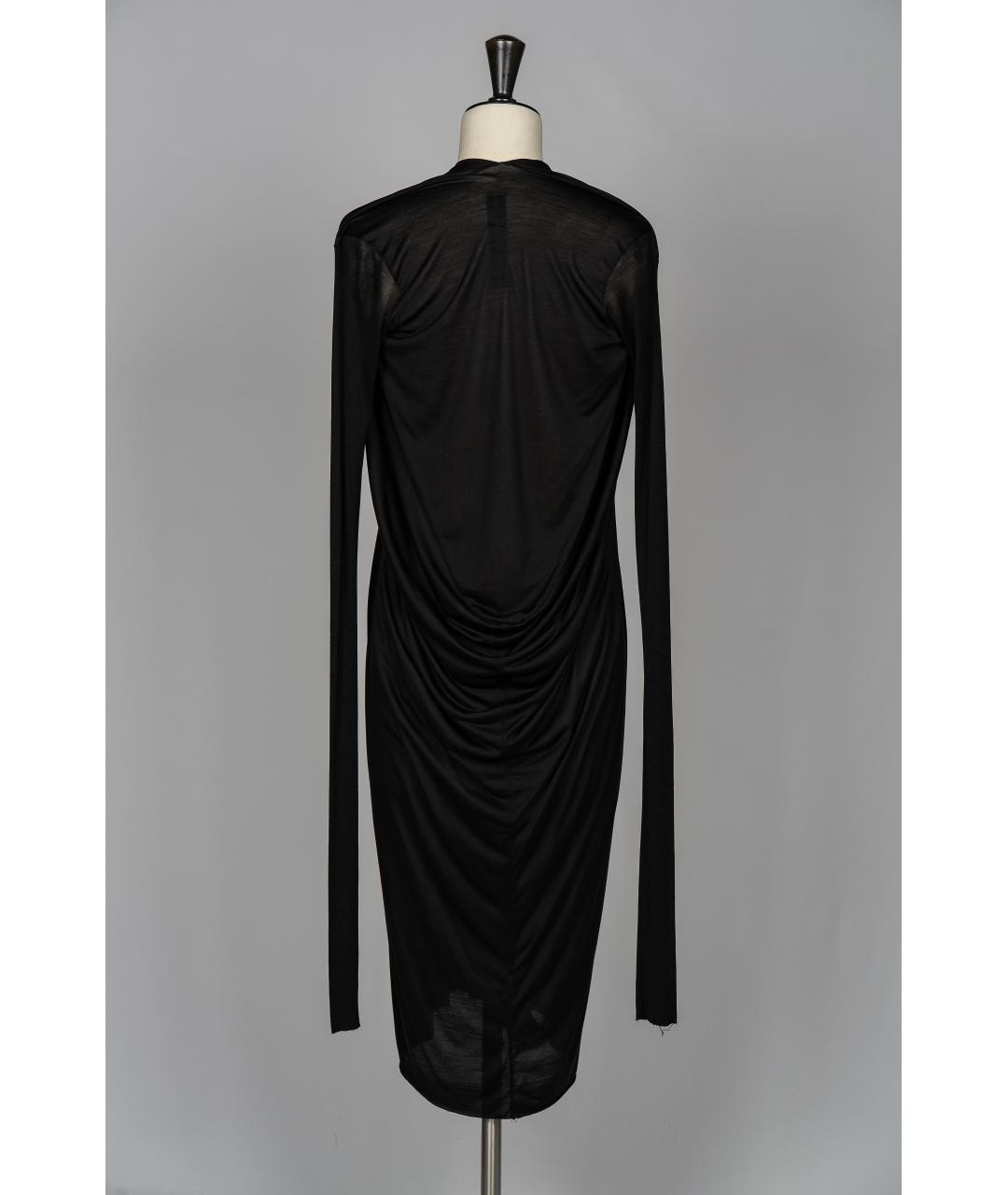RICK OWENS Черное шелковое повседневное платье, фото 2