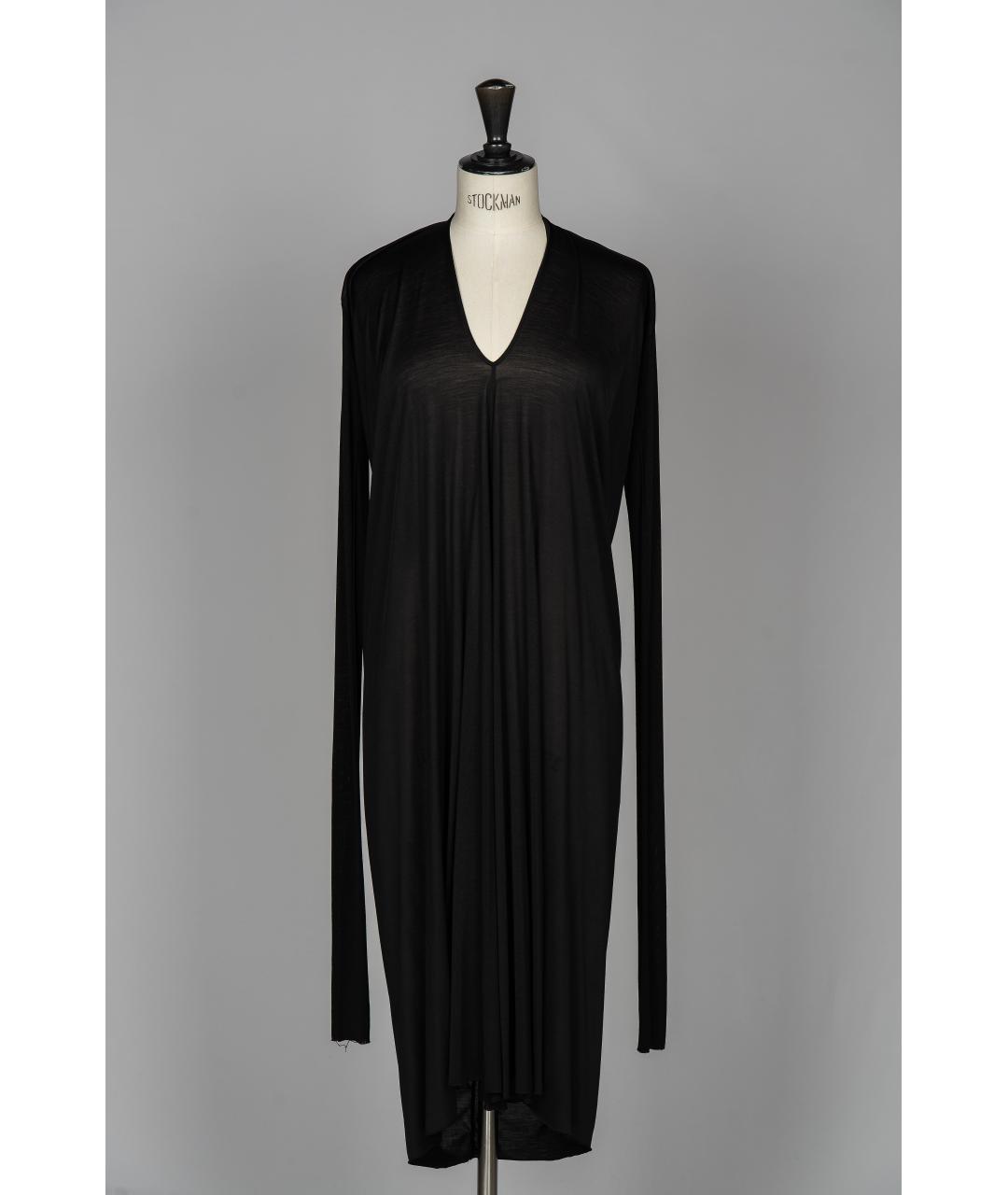 RICK OWENS Черное шелковое повседневное платье, фото 3