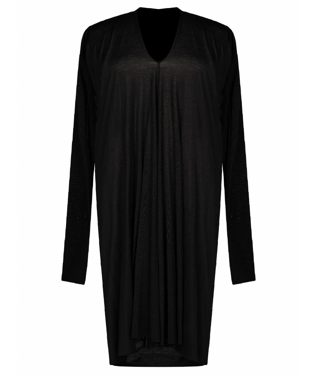 RICK OWENS Черное шелковое повседневное платье, фото 1