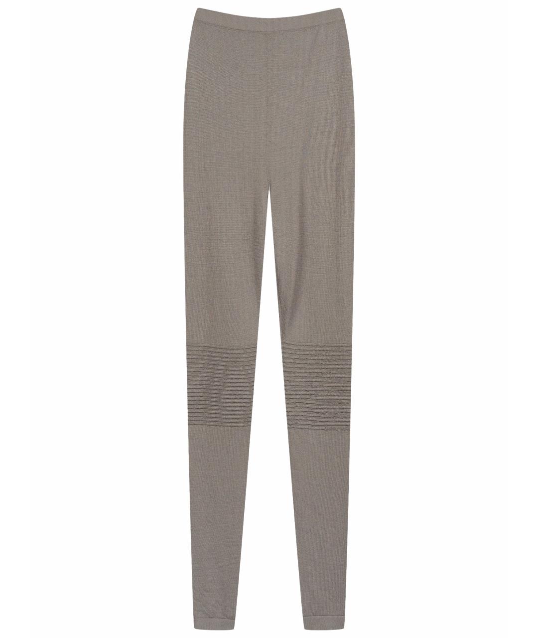 RICK OWENS Серые кашемировые леггинсы и велосипедки, фото 1