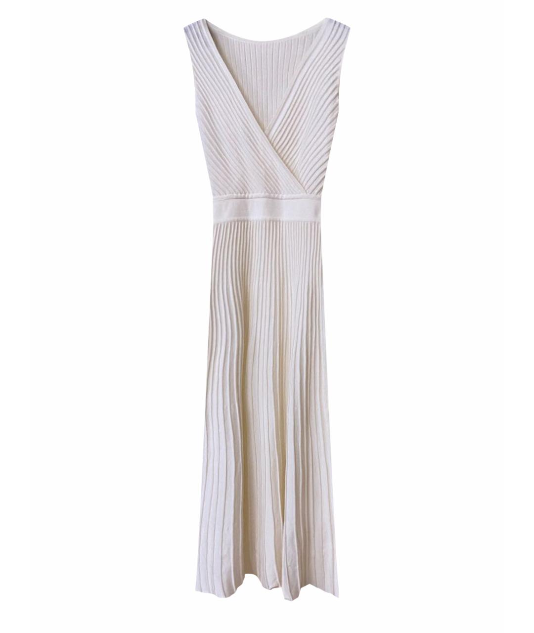LORO PIANA Белое шелковое повседневное платье, фото 1