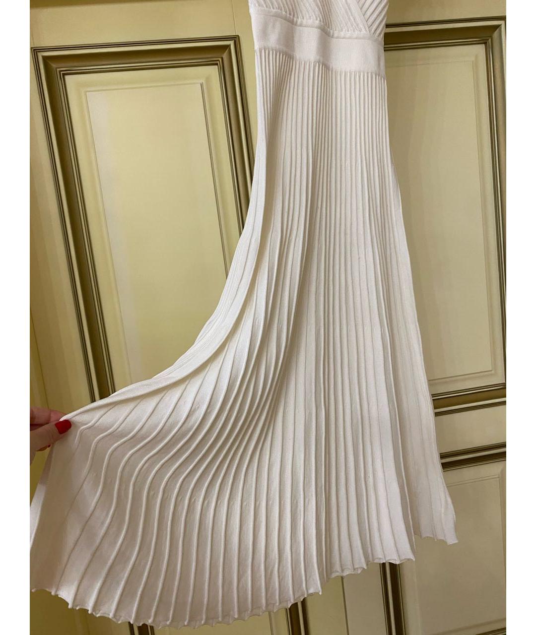 LORO PIANA Белое шелковое повседневное платье, фото 6