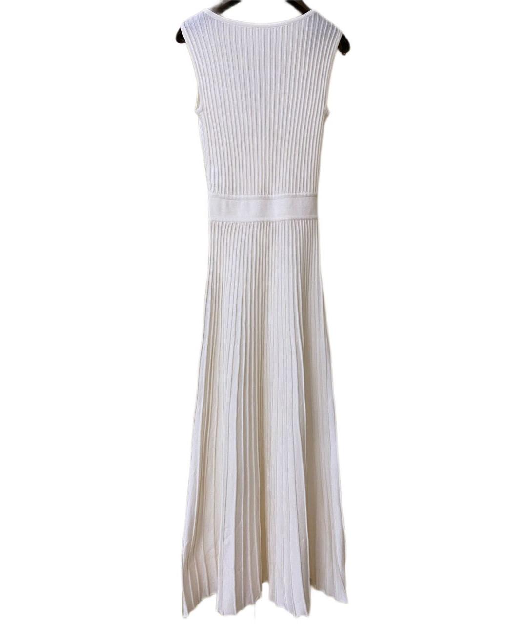 LORO PIANA Белое шелковое повседневное платье, фото 2
