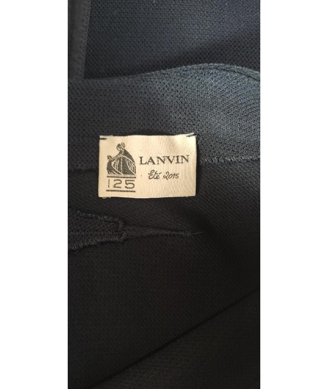 LANVIN Темно-синяя юбка мини, фото 4
