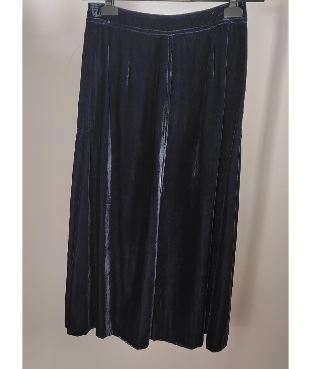 ESCADA Темно-синяя бархатная юбка миди, фото 2