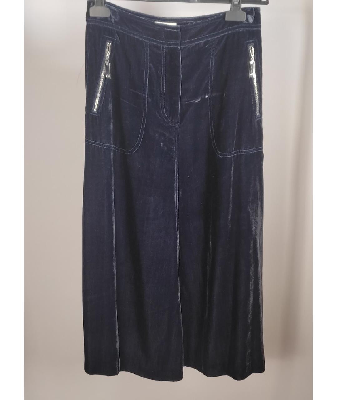 ESCADA Темно-синяя бархатная юбка миди, фото 7