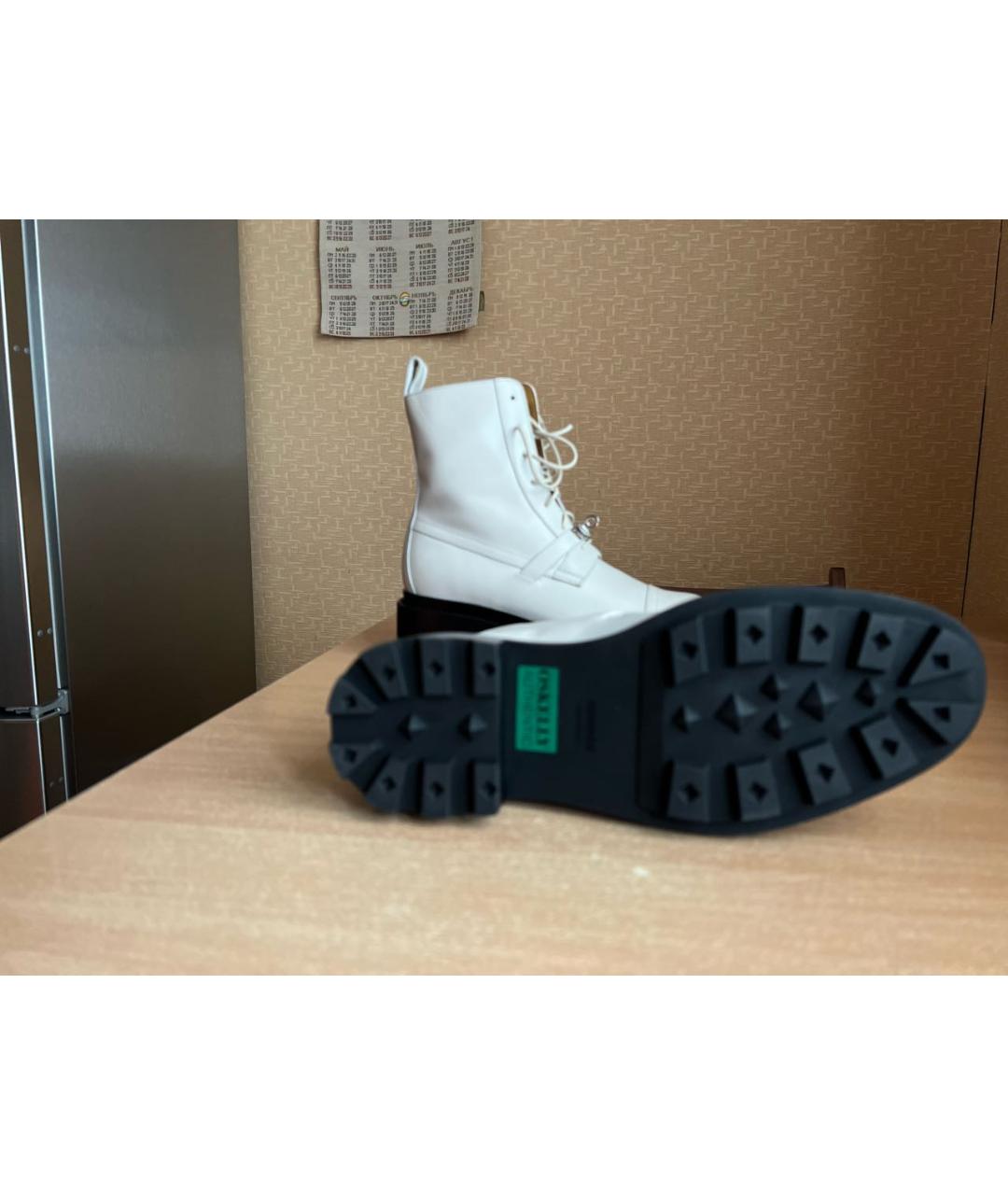 HERMES PRE-OWNED Белые кожаные ботинки, фото 7