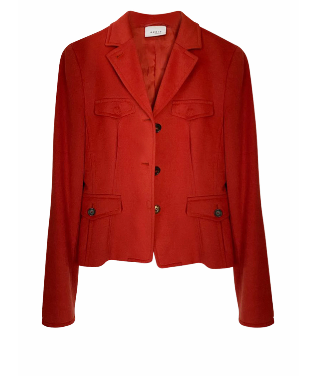 AKRIS Красный шерстяной жакет/пиджак, фото 1