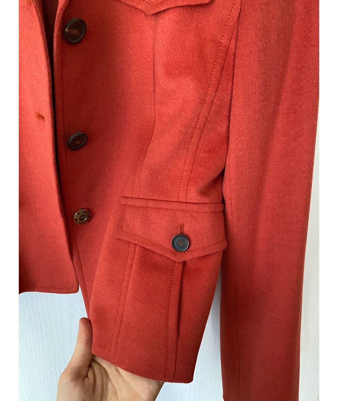AKRIS Красный шерстяной жакет/пиджак, фото 5
