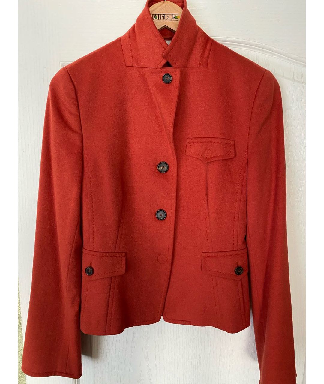 AKRIS Красный шерстяной жакет/пиджак, фото 8