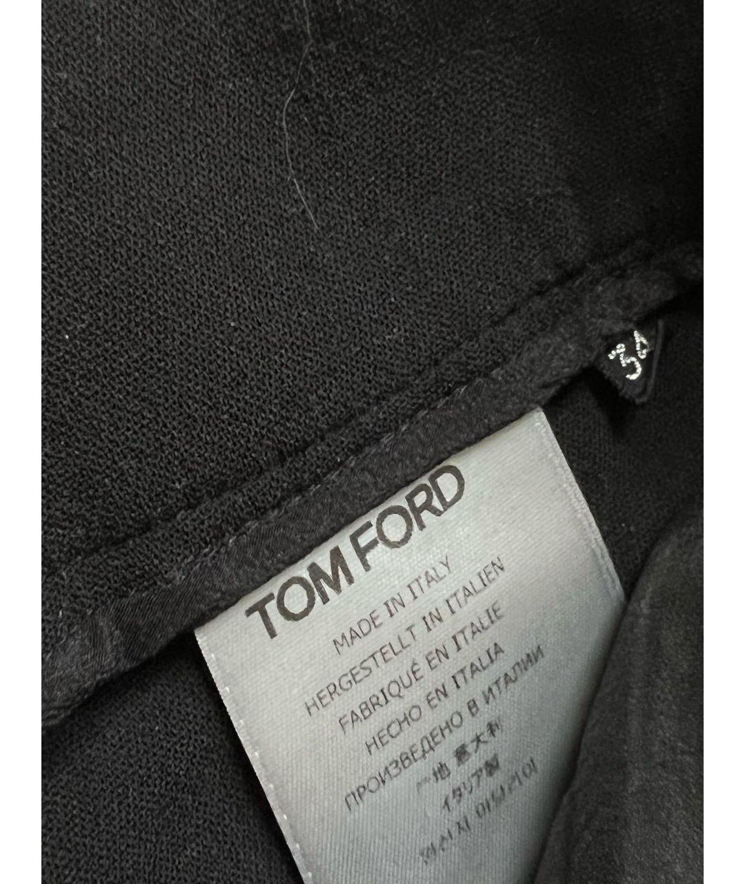 TOM FORD Черные шерстяные прямые брюки, фото 5