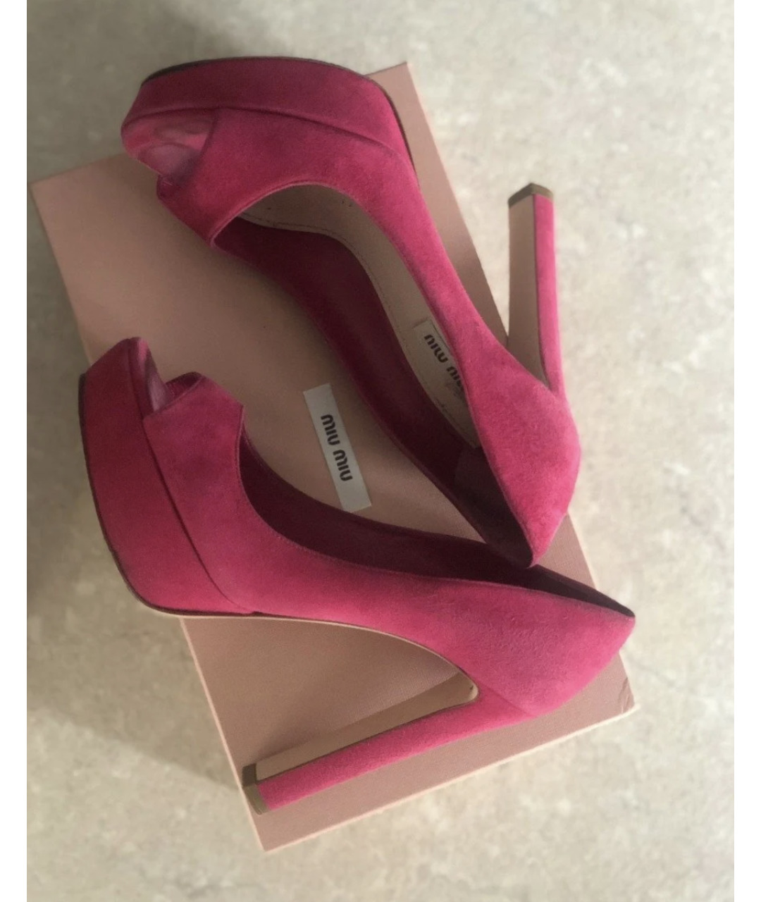 MIU MIU Розовые замшевые туфли, фото 5